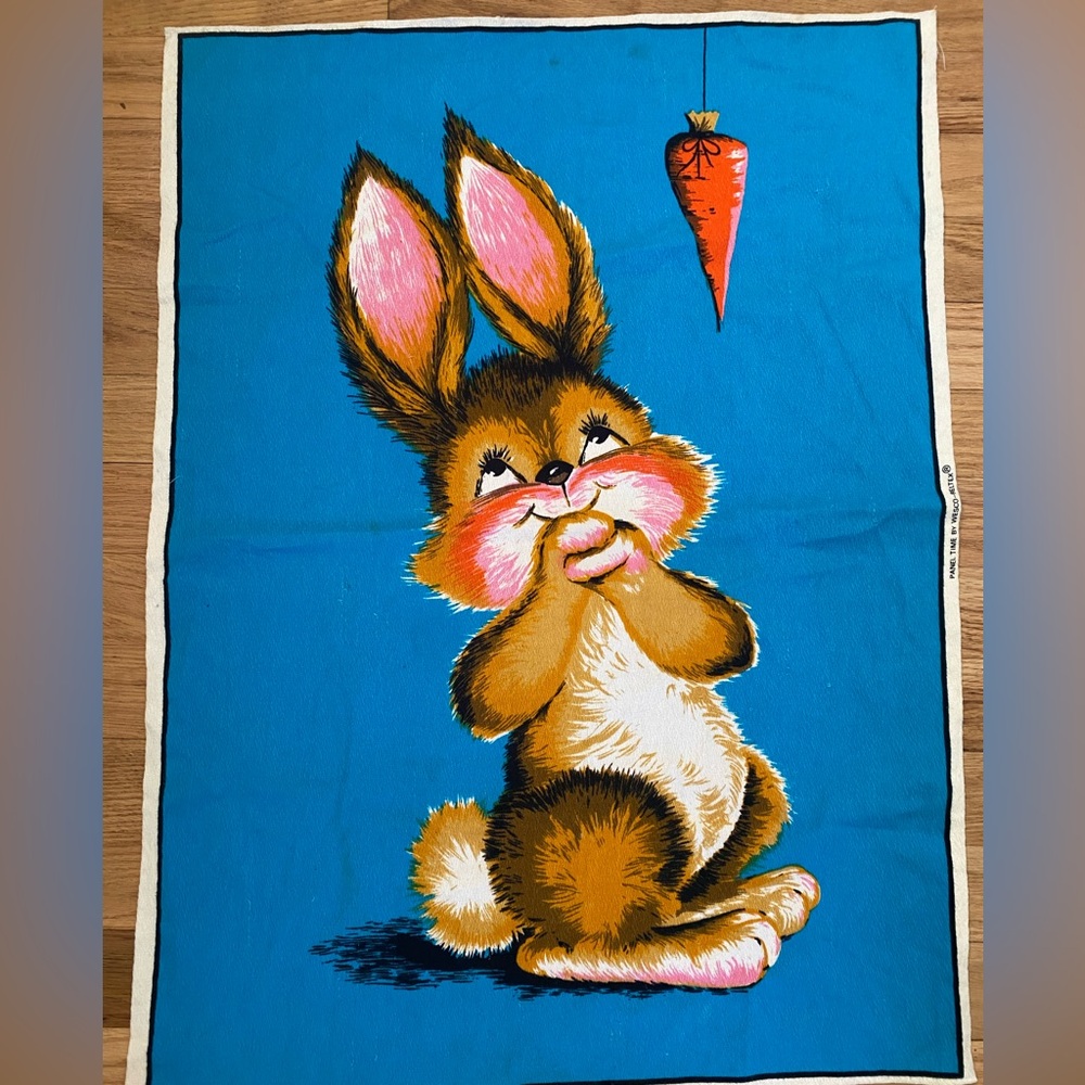 70s Wesco-Reltex Bunny Cloth Panel